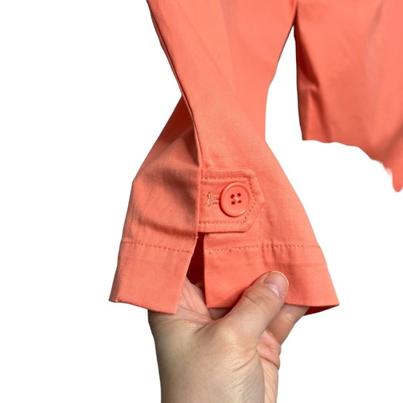 NWT Talbots Peach Coral Perfect Skimmer Cropped Slim Leg Pants - Picture 9 of 11